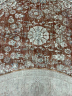 Sahara Vintage Medallion Round Rug – Rust & Ivory