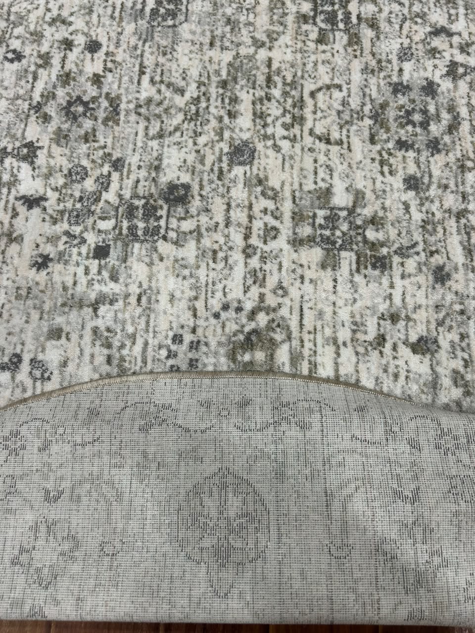 Luna Vintage Medallion Round Rug – Grey & Ivory