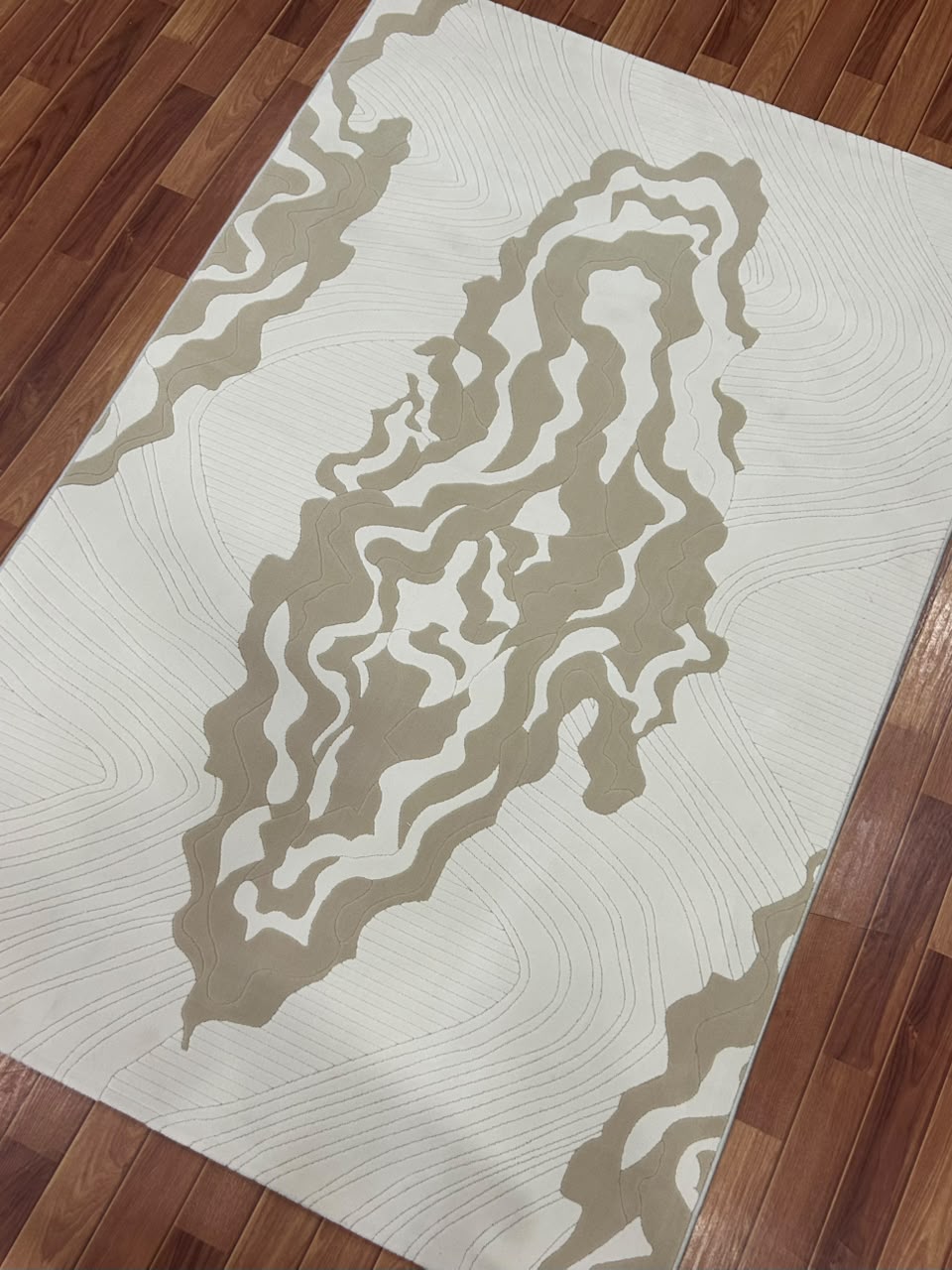 Contour Flow Abstract Rug