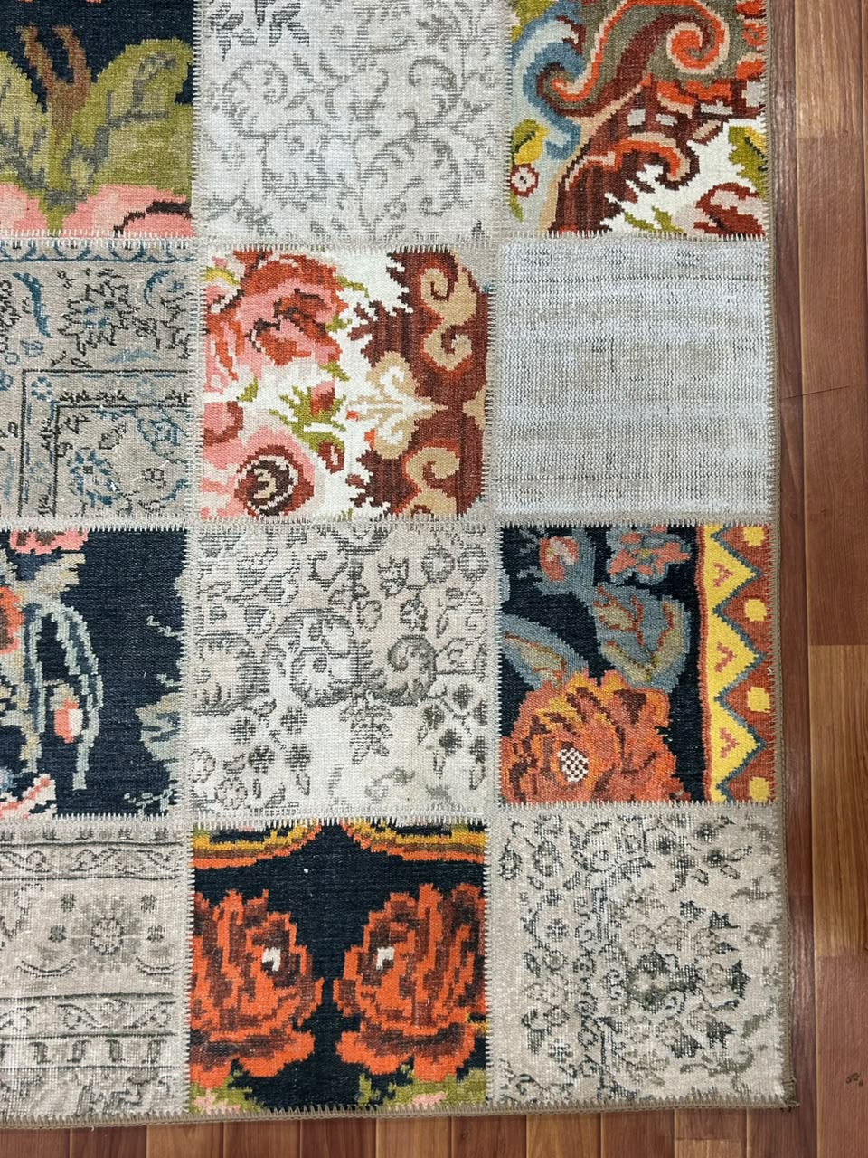 Vintage Floral Patchwork Rug
