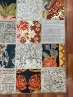 Vintage Floral Patchwork Rug