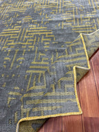 Interlocking Maze Geometric Rug