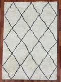 Diamond Lattice Shag Rug