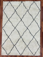 Diamond Lattice Shag Rug