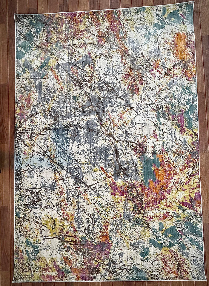 Mosaic Drift Abstract Rug