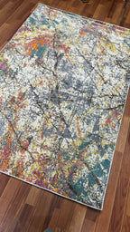 Mosaic Drift Abstract Rug