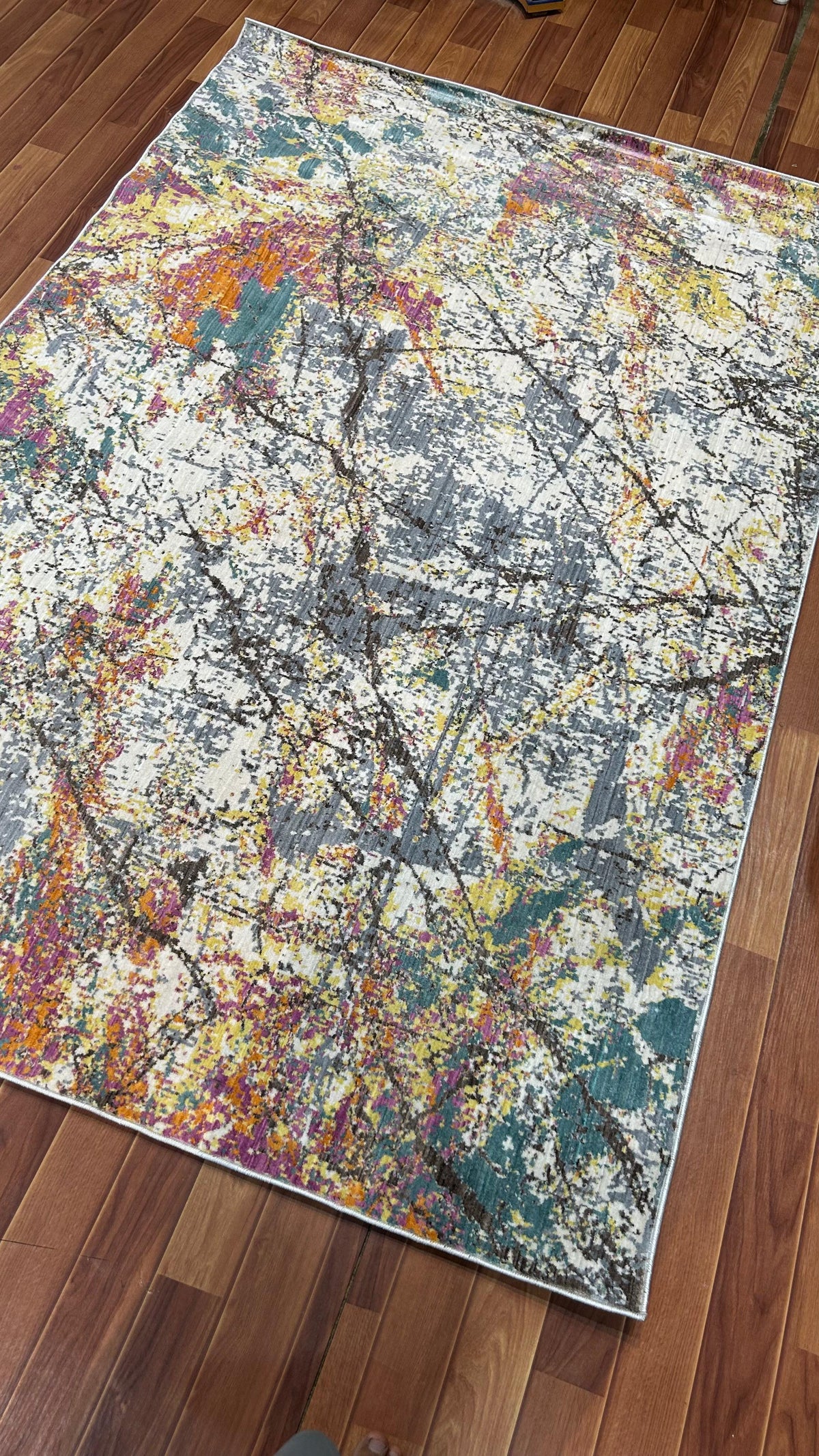 Mosaic Drift Abstract Rug