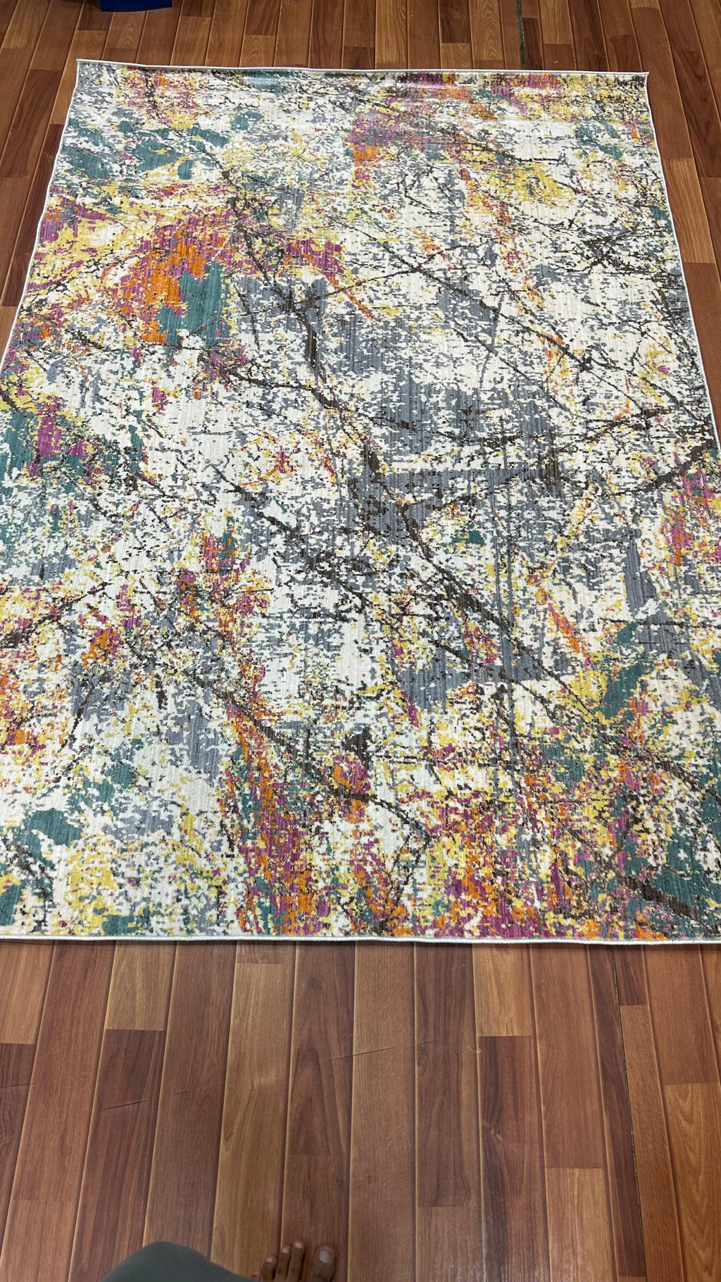 Mosaic Drift Abstract Rug