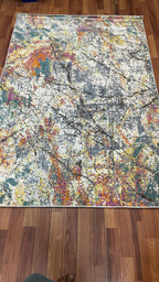 Mosaic Drift Abstract Rug